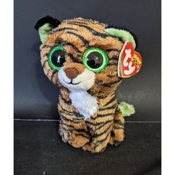 TY Beanie Boos TIGGY the Brown Striped Tiger (6 Inch plush stuffed animal toy - Picture 1 of 8